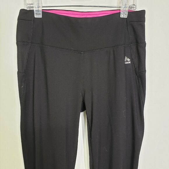 RBX Performance Womens Small Pants Leggings Black Reflective Zip Ankle Pocket - Picture 6 of 10